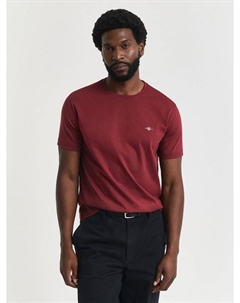 Хлопковая футболка Regular Fit с коротким рукавом Shield, Plumped Red Gant