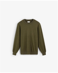 Мужской шерстяной свитер с круглым вырезом, хаки Scalpers