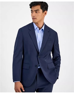 Мужской пиджак Modern-Fit из смесовой шерсти, синий Hugo boss