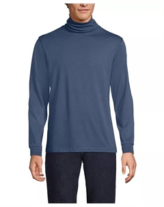 Большой и высокий водолазка Super-T, синий Lands' end