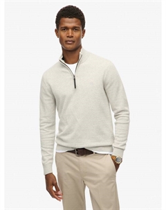 Эссеншиалс хлопковый полузип худи, Lightning Grey Marl Superdry