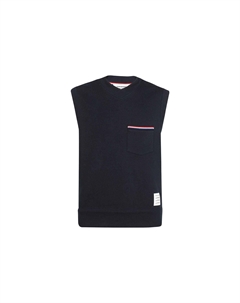 Футболка-майка мужская темно-синяя Thom browne