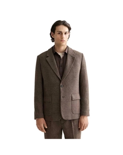 Блейзер Yarn Dyed Blend Relaxed Fit, коричневый Scotch&soda