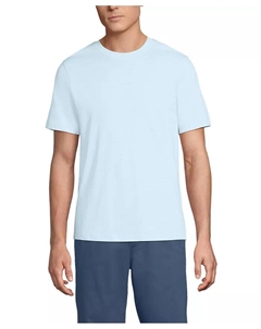 Мужская футболка с коротким рукавом из хлопка Supima, синий Lands' end