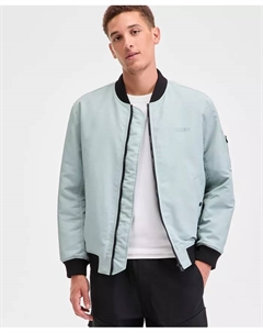 Мужская куртка-бомбер Baken2435 приталенного кроя из сатина, серый Hugo boss