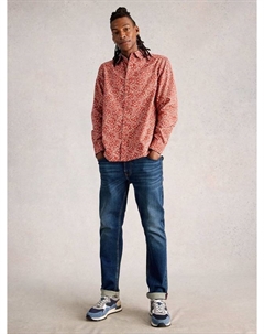 Футболка Finsbury с длинными рукавами и воротником в цветочном принте White stuff