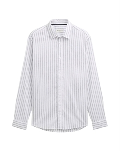 Рубашка с длинным рукавом Striped Slub Oxford, белый Tom tailor