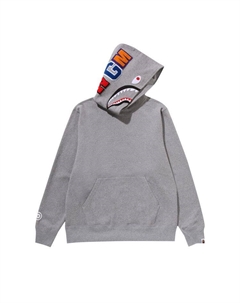 Худи Shark Pullover Hoodie 'Grey' Bape