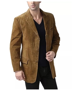 Мужское пальто Robert из замши на трех пуговицах, коричневый Bgsd