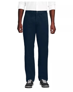 Мужские дорожные брюки-чинос Comfort Waist Classic Fit, синий Lands' end