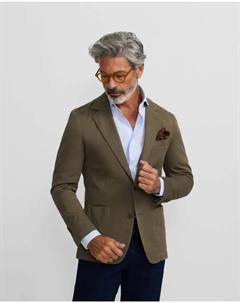 Мужской повседневный пиджак, хаки Silbon