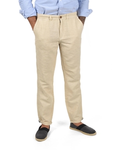 Льняные брюки, натуральный Solid