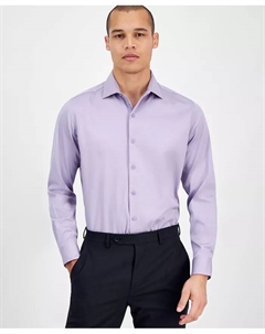 Мужская классическая рубашка с распашным воротником из сатина, созданная для Macy's, фиолетовый Bar iii