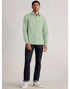 Футболка Finsbury Cotton Regular Fit с цветочным принтом, Dus Green White stuff