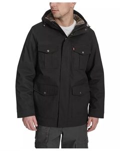 Мужская парка Field с клетчатой подкладкой, черный Levi's®