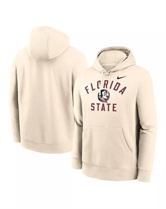 Мужская кремовая толстовка с капюшоном Florida State Seminoles с арочным логотипом Nike