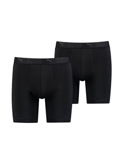 Длинные спортивные шорты-боксеры из микрофибры, 2 пары, черные Puma