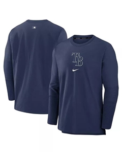 Мужская синяя толстовка Tampa Bay Rays Authentic Collection Player Performance Pullover Nike