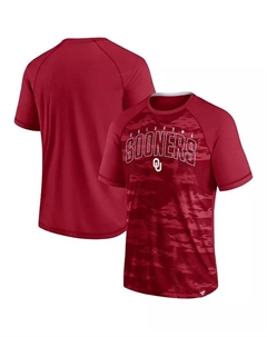 Мужская футболка с регланными рукавами и контуром арки Oklahoma Sooners в малиновом цвете Fanatics