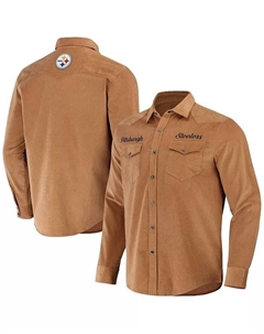 Мужская западная рубашка на кнопках NFL x Darius Rucker Collection by Tan Pittsburgh Steelers Fanatics