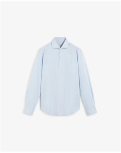 Мужская рубашка с длинным рукавом из хлопка, синий/белый Scalpers