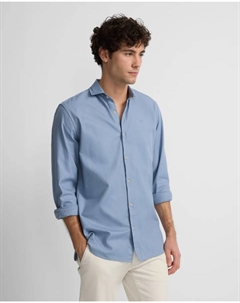 Мужская спортивная рубашка с министруктурой, синий Silbon