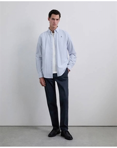 Мужская хлопковая рубашка в полоску, синий Scalpers