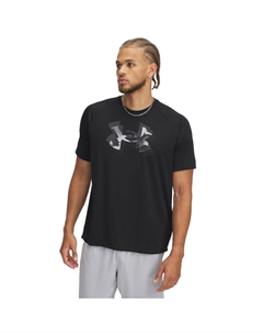 Мужская футболка с технологичным принтом и заливкой 1390208 Under armour