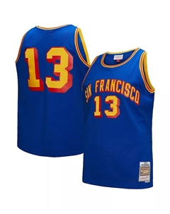 Мужская баскетбольная майка Wilt Chamberlain Royal San Francisco Warriors Hardwood Classics 1963/64 Swingman Mitchell and ness