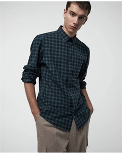 Фланелевая рубашка, темно-зеленый Сфера