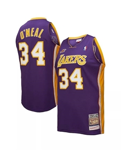 Мужская фиолетовая майка Шакила О'Нила Los Angeles Lakers 2000 NBA All-Star Game Authentic Mitchell and ness