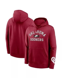 Мужская бордовая толстовка с капюшоном Oklahoma Sooners Legacy Foundational Two-Hit Club Performance Pullover Hoodie Nike