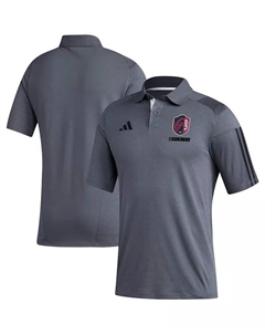 Мужская серая тренировочная поло St. Louis City SC 2023 для игры на поле Adidas