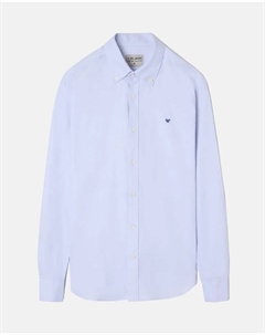 Серая спортивная рубашка из оксфорда, синий Silbon