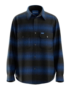 Рубашка с длинными рукавами для мужчин, синий Hugo