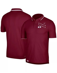 Мужская поло Oklahoma Sooners Wordmark Performance малинового цвета Nike