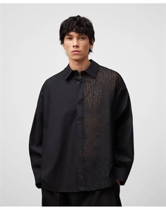 Мужская оверсайз рубашка Devore, темно-серый Adolfo dominguez