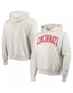 Мужская толстовка с капюшоном Heathered Oatmeal Cincinnati Bearcats Cincy Arch Pullover Champion