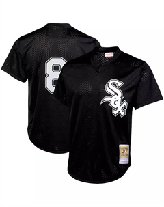 Мужская бейсбольная тренировочная майка Bo Jackson Black Chicago White Sox из коллекции Cooperstown, размеры Big and Tall, сетчатая Mitchell and ness