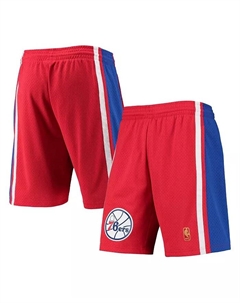 Мужские шорты Philadelphia 76ers 1996-97 Hardwood Classics Swingman красного цвета Mitchell and ness