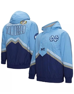 Мужская синяя/голубая куртка с молнией North Carolina Tar Heels Throw It Back Vintage Logo Mitchell and ness