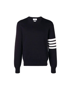Пуловер Milano Stitch Crew Neck Pullover In Cotton Crepe 'Navy' Thom browne
