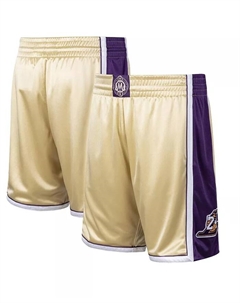 Мужские шорты Los Angeles Lakers Hardwood Classics в золотистом оттенке, посвященные зачислению Коби Брайанта в Зал славы 2020 года Mitchell and ness