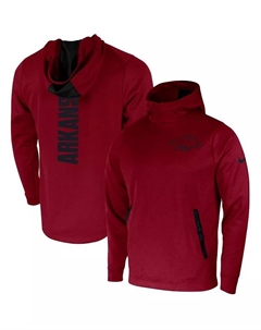 Мужская толстовка с капюшоном Cardinal Arkansas Razorbacks 2-Hit Performance Pullover Hoodie Nike