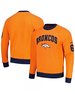 Мужской оранжевый реглан-свитшот Reese Tri-Blend с логотипом Denver Broncos Tommy hilfiger
