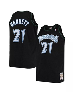 Мужская майка Kevin Garnett Black Minnesota Timberwolves Big and Tall Hardwood Classics Mitchell and ness