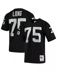 Мужская футболка Howie Long Black Las Vegas Raiders 1983 Authentic Throwback Retired Player Jersey Mitchell and ness
