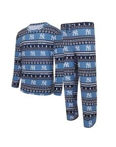 Мужской вязаный свитер New York Yankees и брюки в комплекте, темно-синий Concepts sport