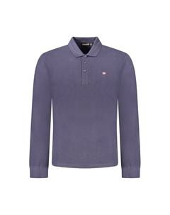 Синяя хлопковая мужская рубашка-поло, синий Napapijri