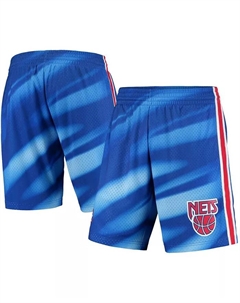 Мужские шорты New Jersey Nets Hardwood Classics Swingman синего цвета Mitchell and ness